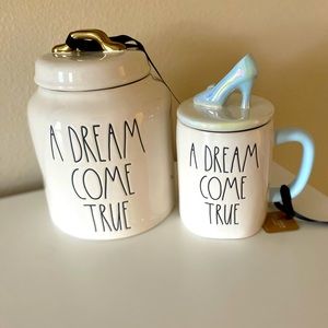 Rae Dunn “A Dream Come True” Cinderella Disney Cookie Jar Canister + Mug NWT